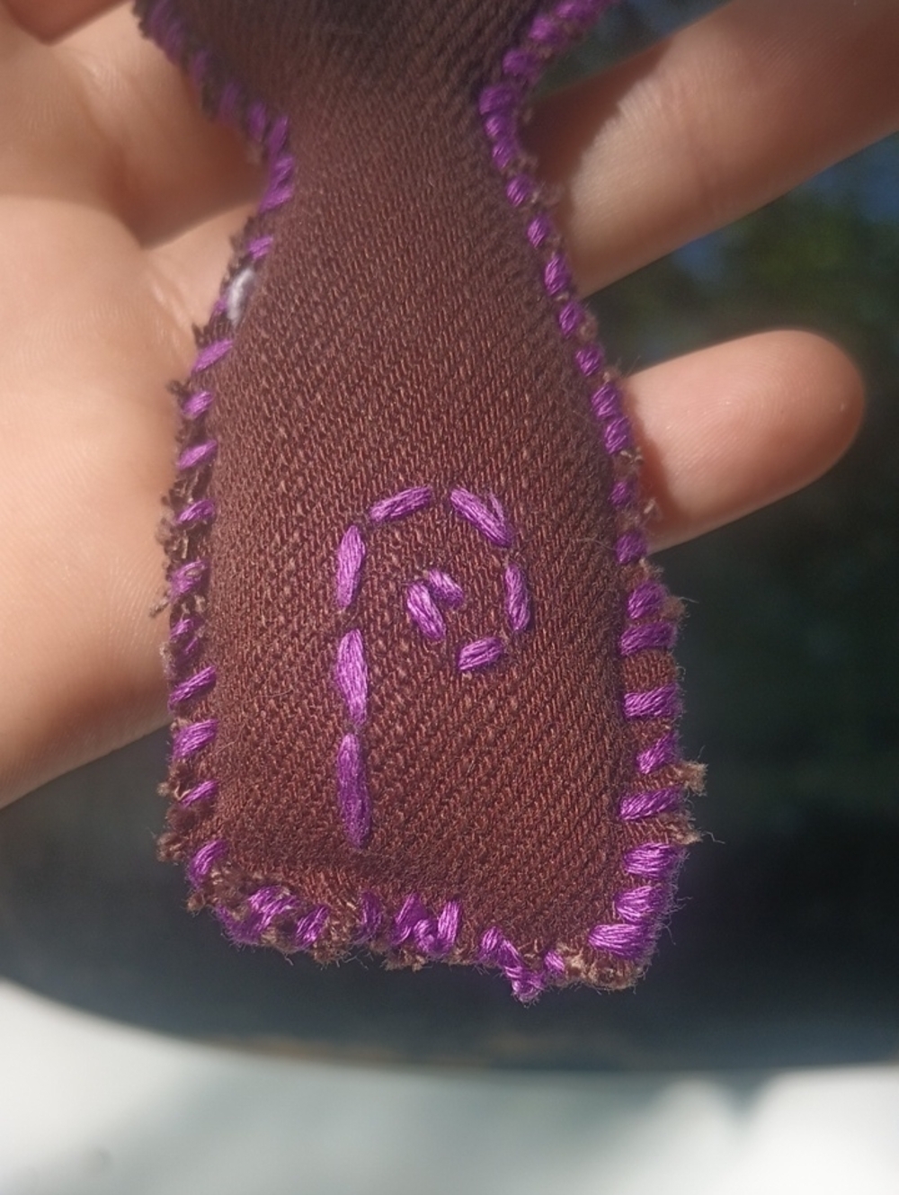 Handcrafted Denim Cat Keychain - Picture 5 of 5